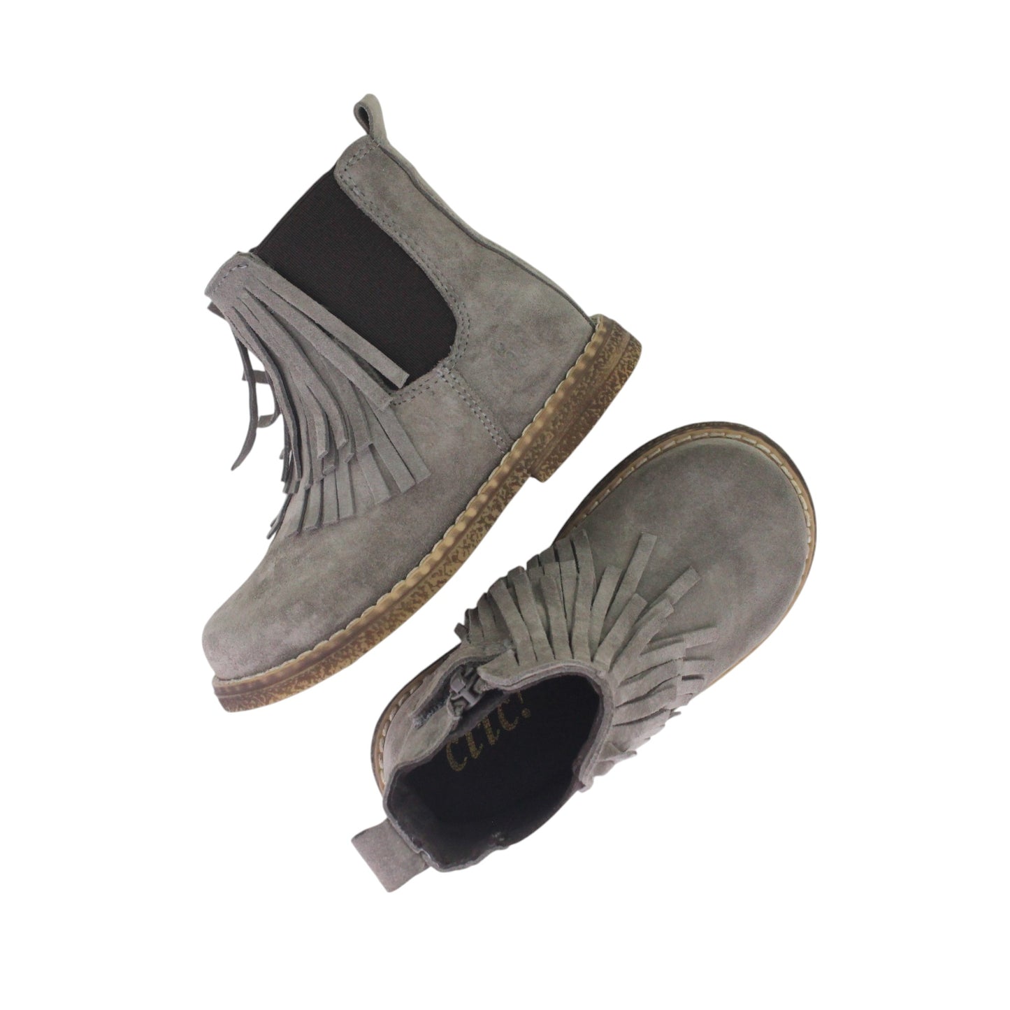 حذاء بني رمادي