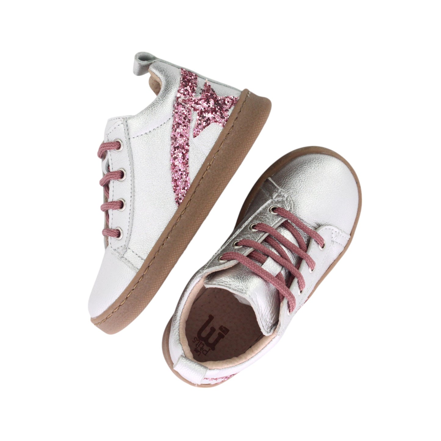 Aloya - Argenté & glitter rose