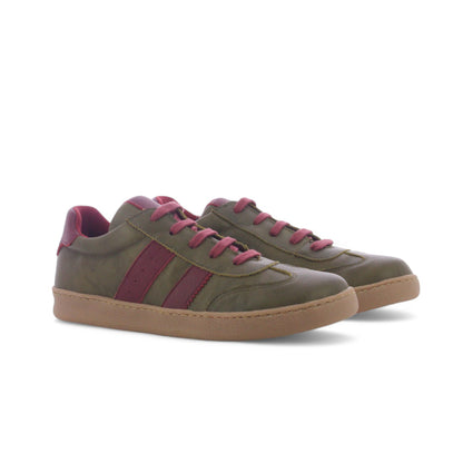 Maya - Cuir vert bordeau